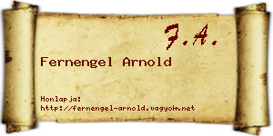 Fernengel Arnold névjegykártya