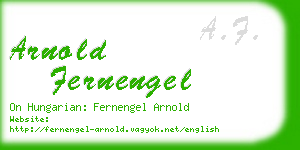 arnold fernengel business card